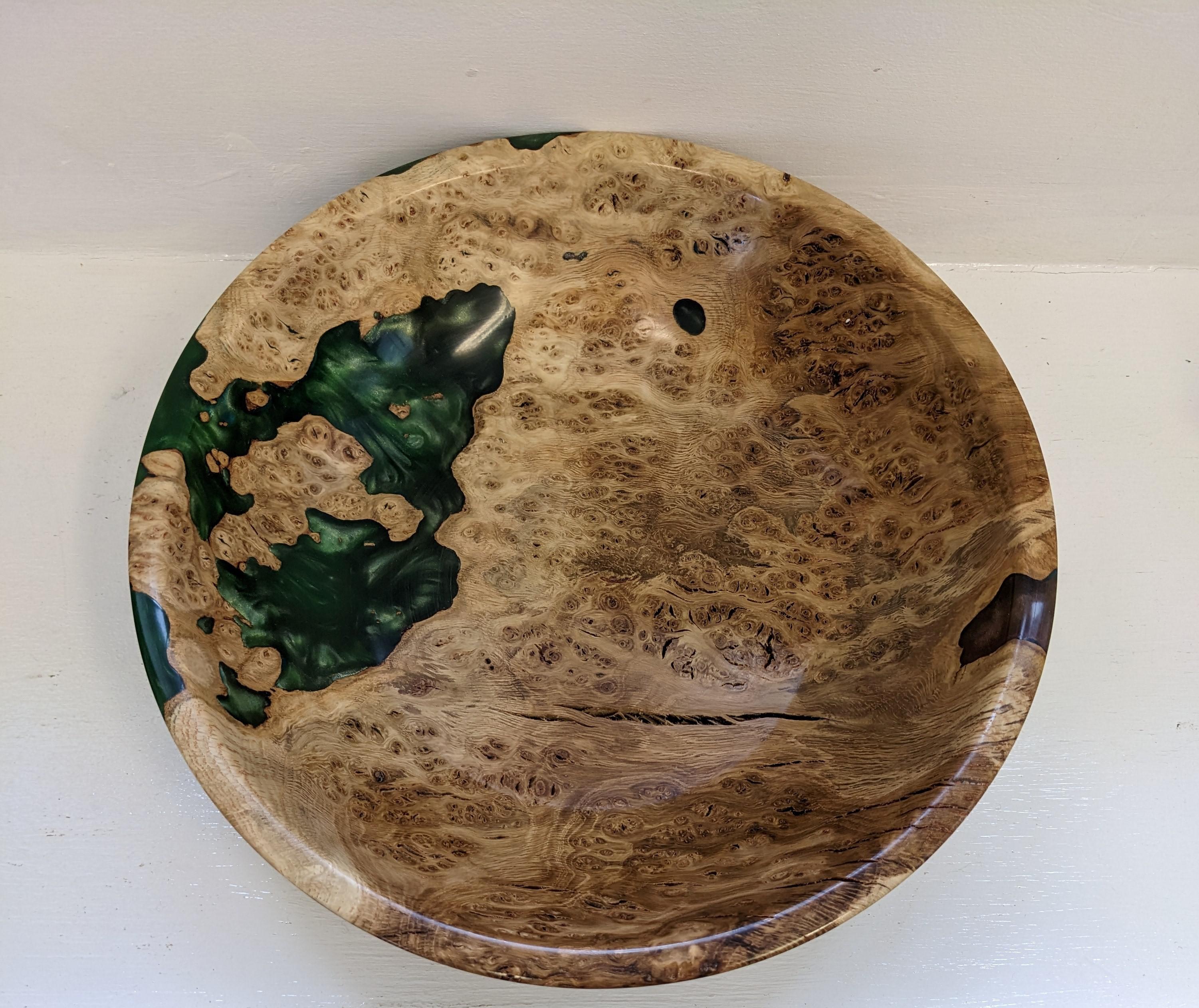 Burr Oak and Resin Bowl