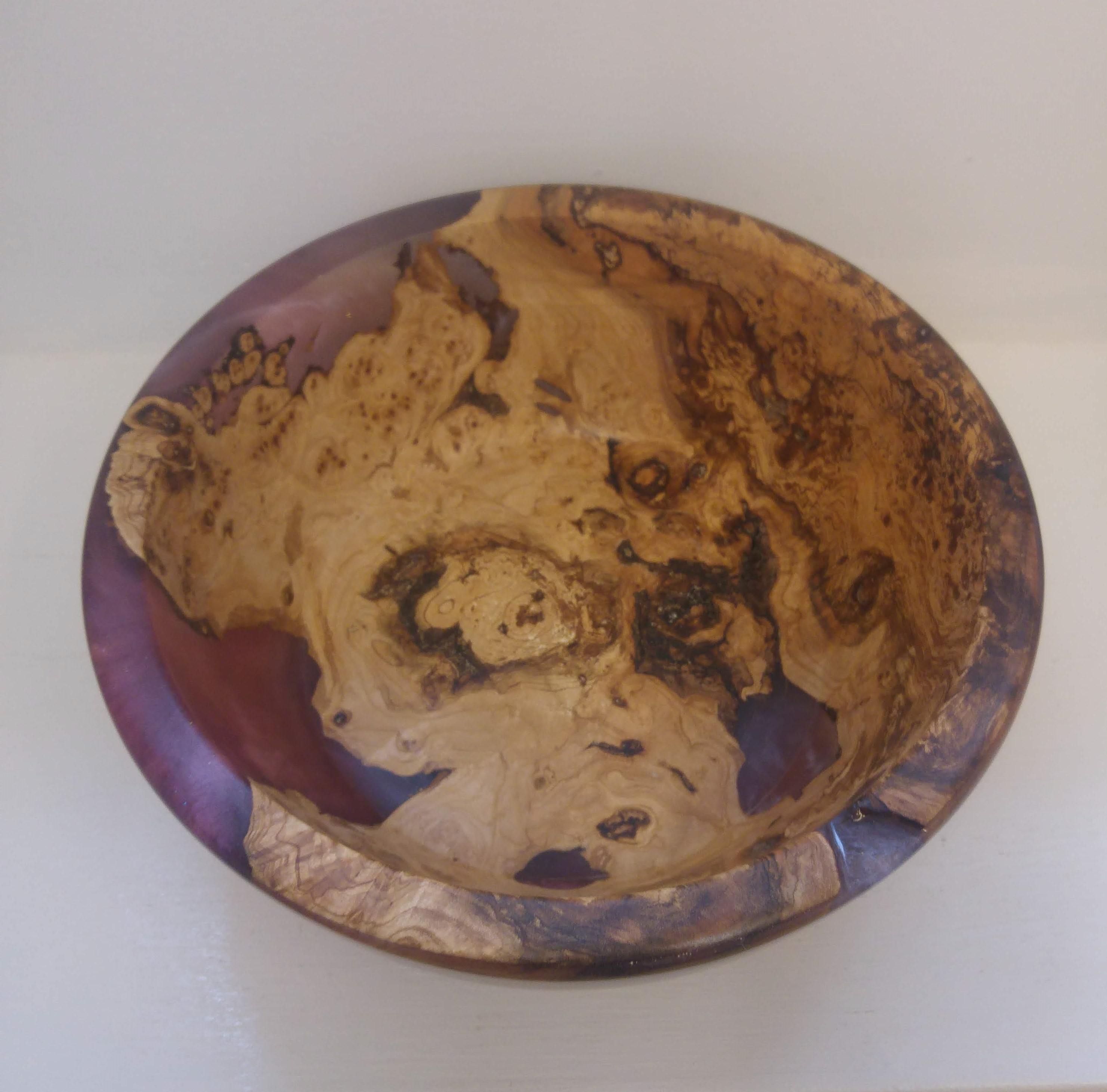Maple and Mauve Resin Bowl