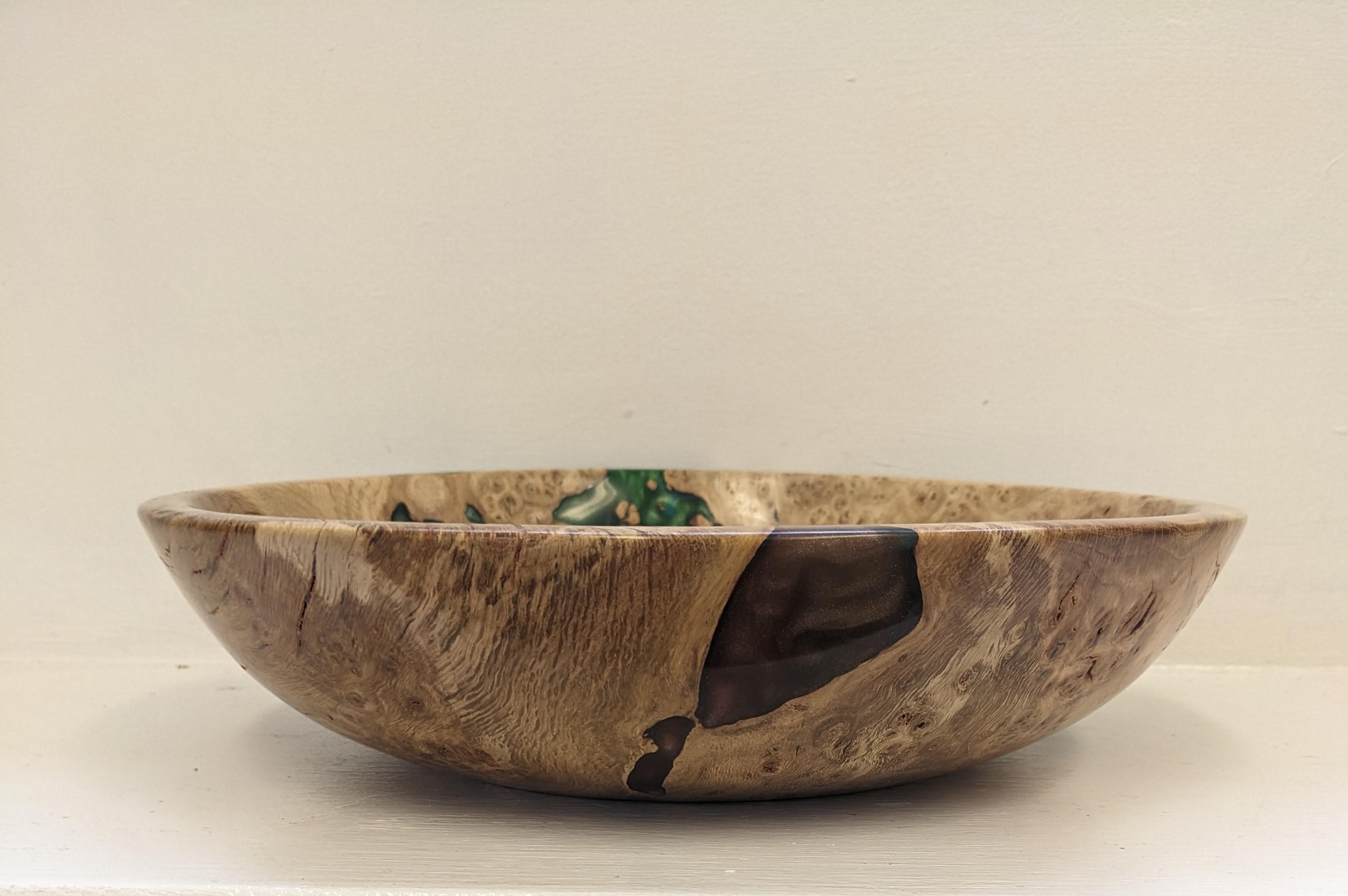 Burr Oak and Resin Bowl