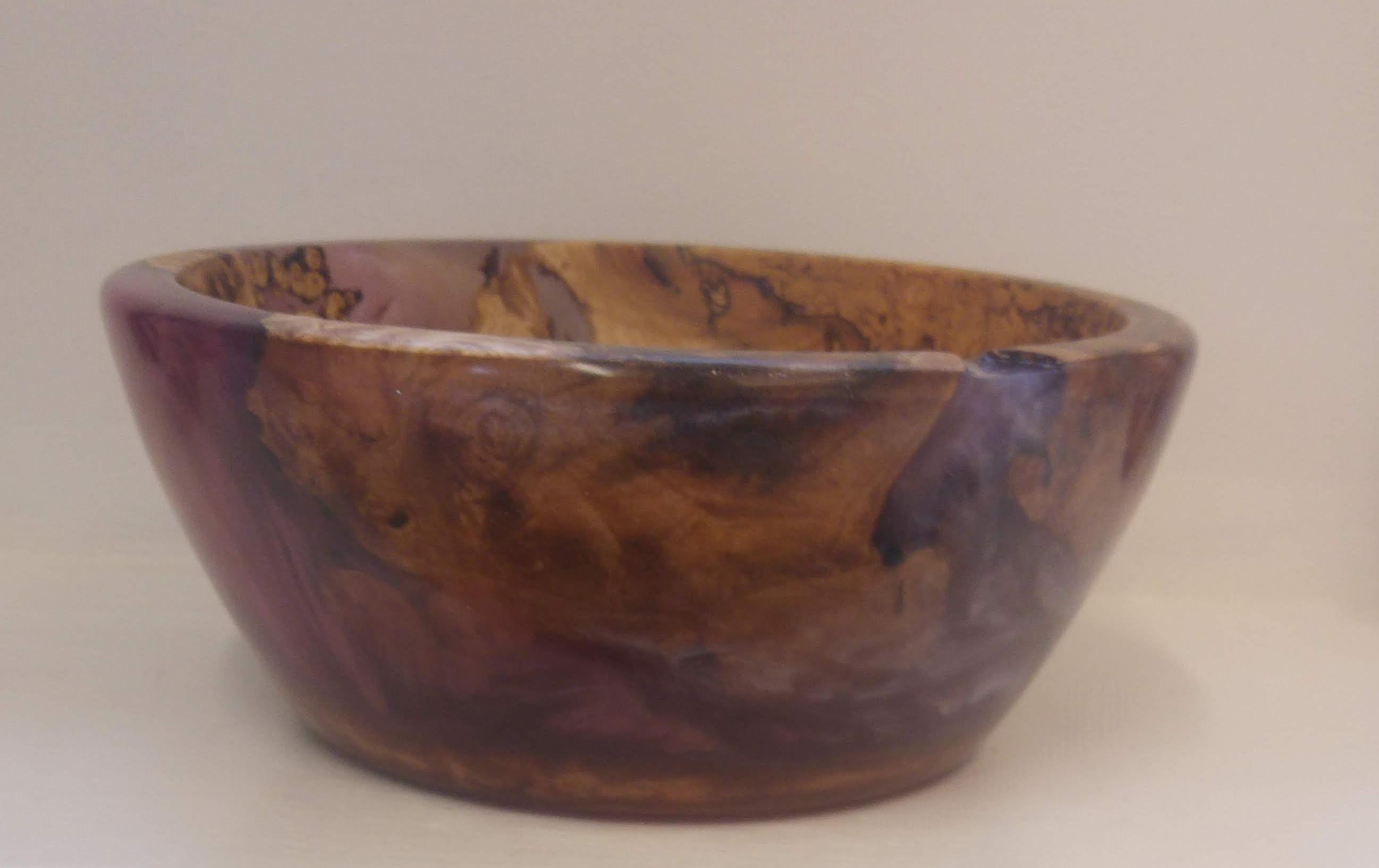 Maple and Mauve Resin Bowl
