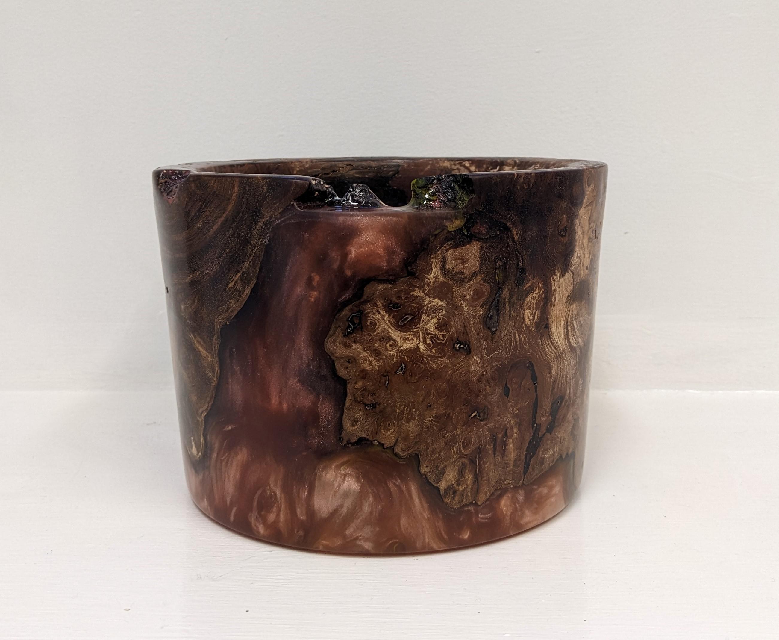 Walnut Burr and Resin Bowl
