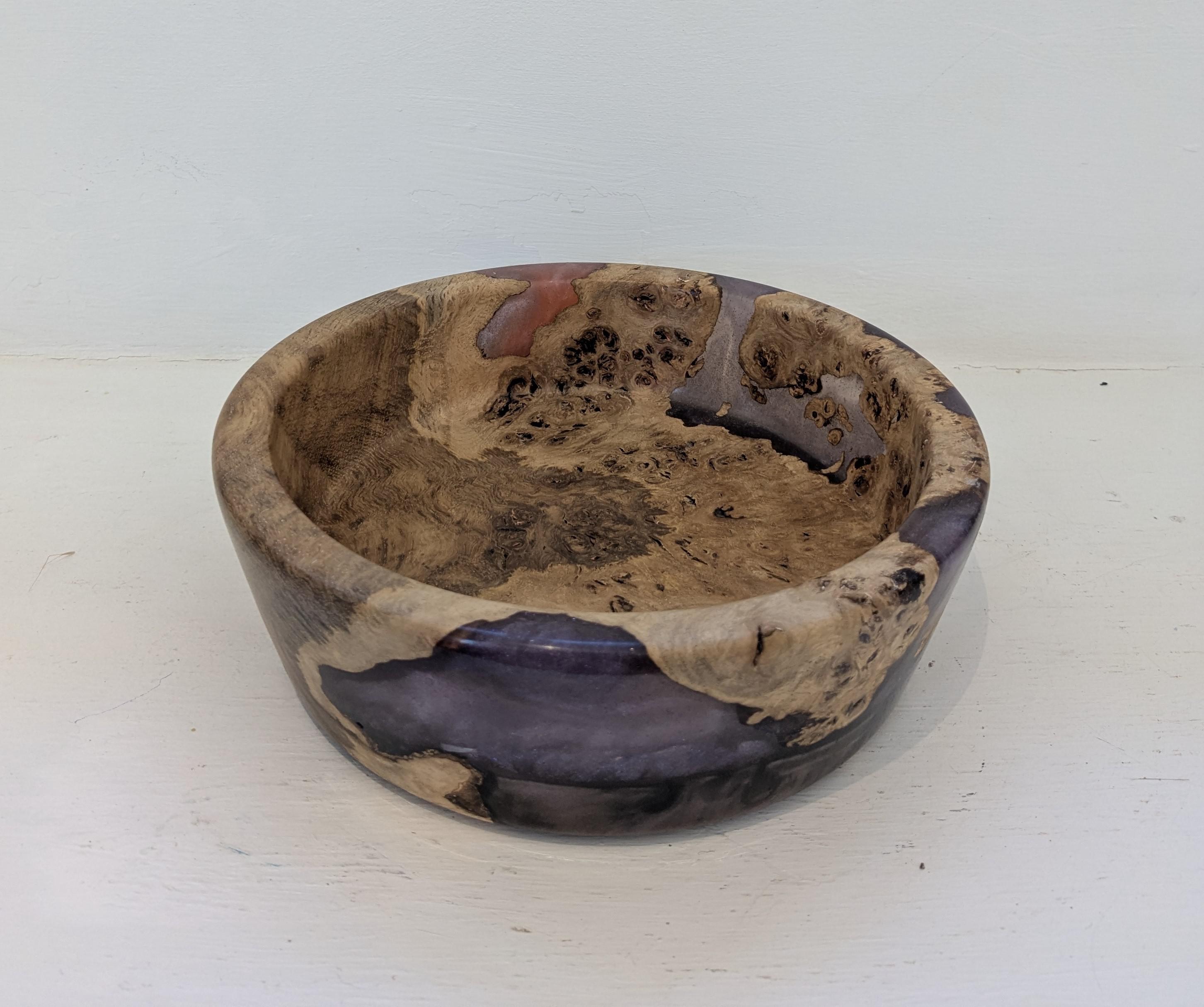 Oak Burr and Resin Bowl