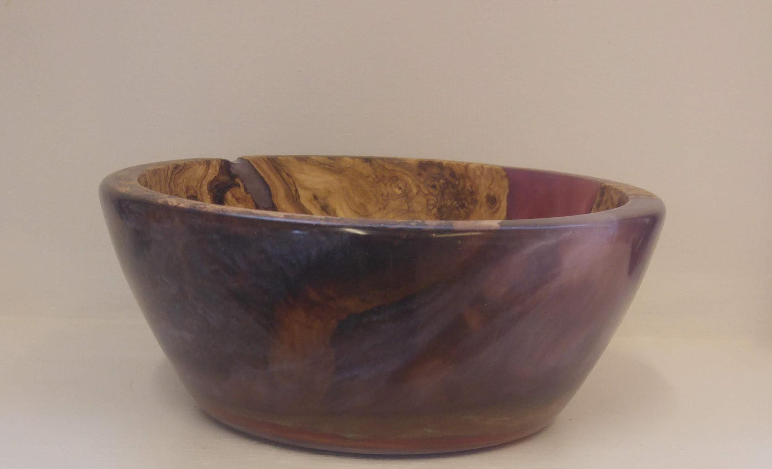 Maple and Mauve Resin Bowl