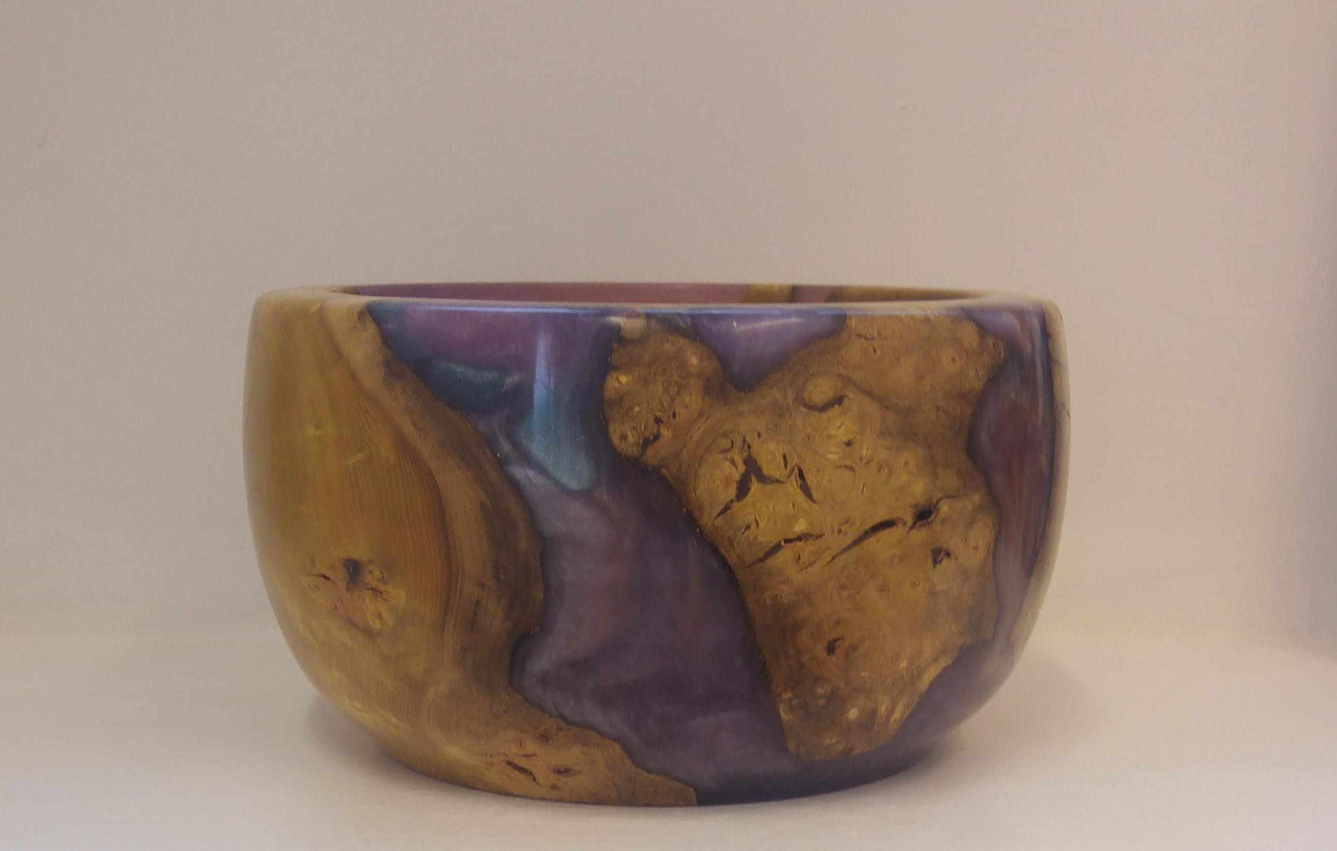 Mulberry and Lilac Resin Bowl