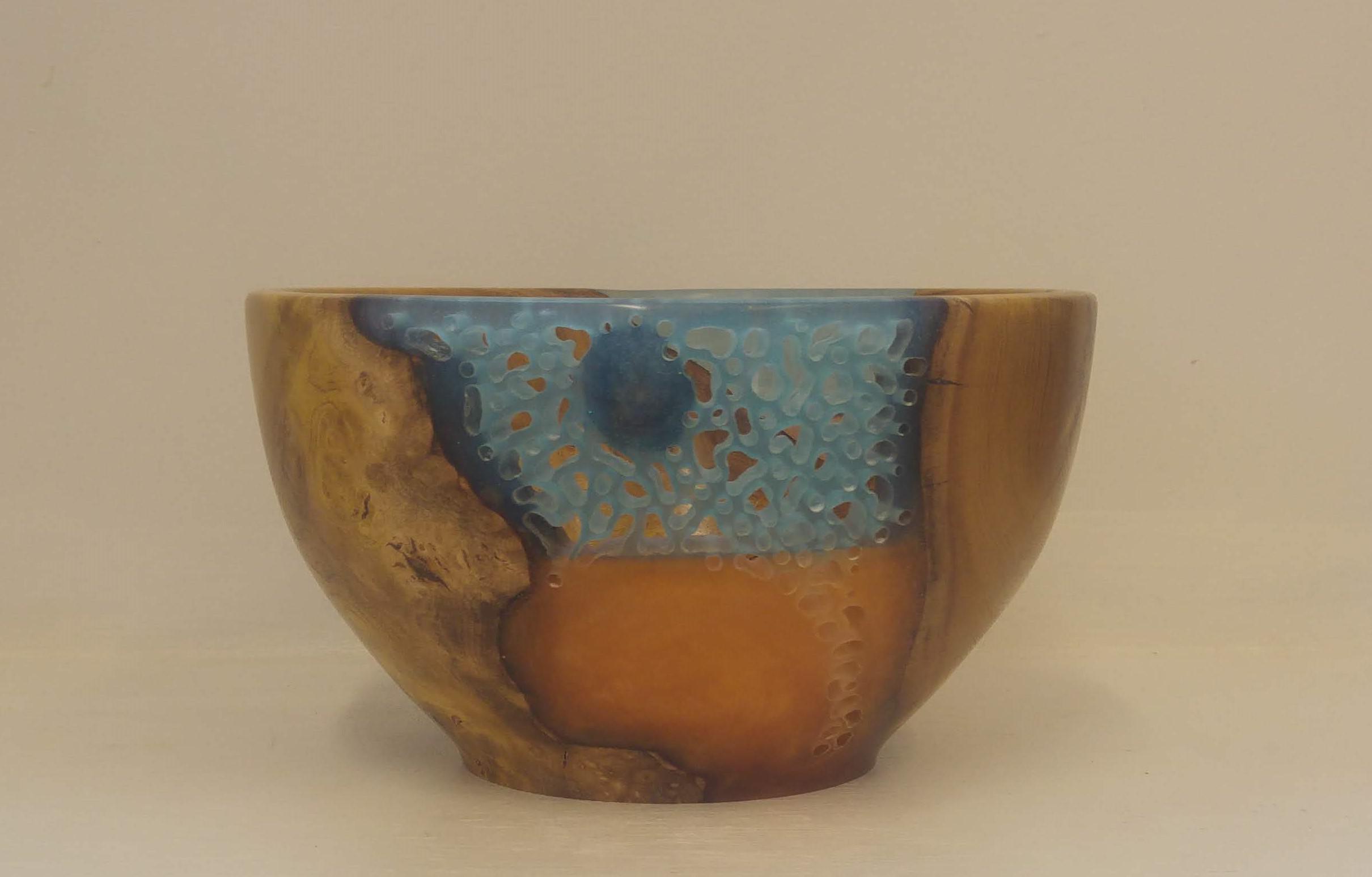 Mulberry and Pierced Resin Bowl