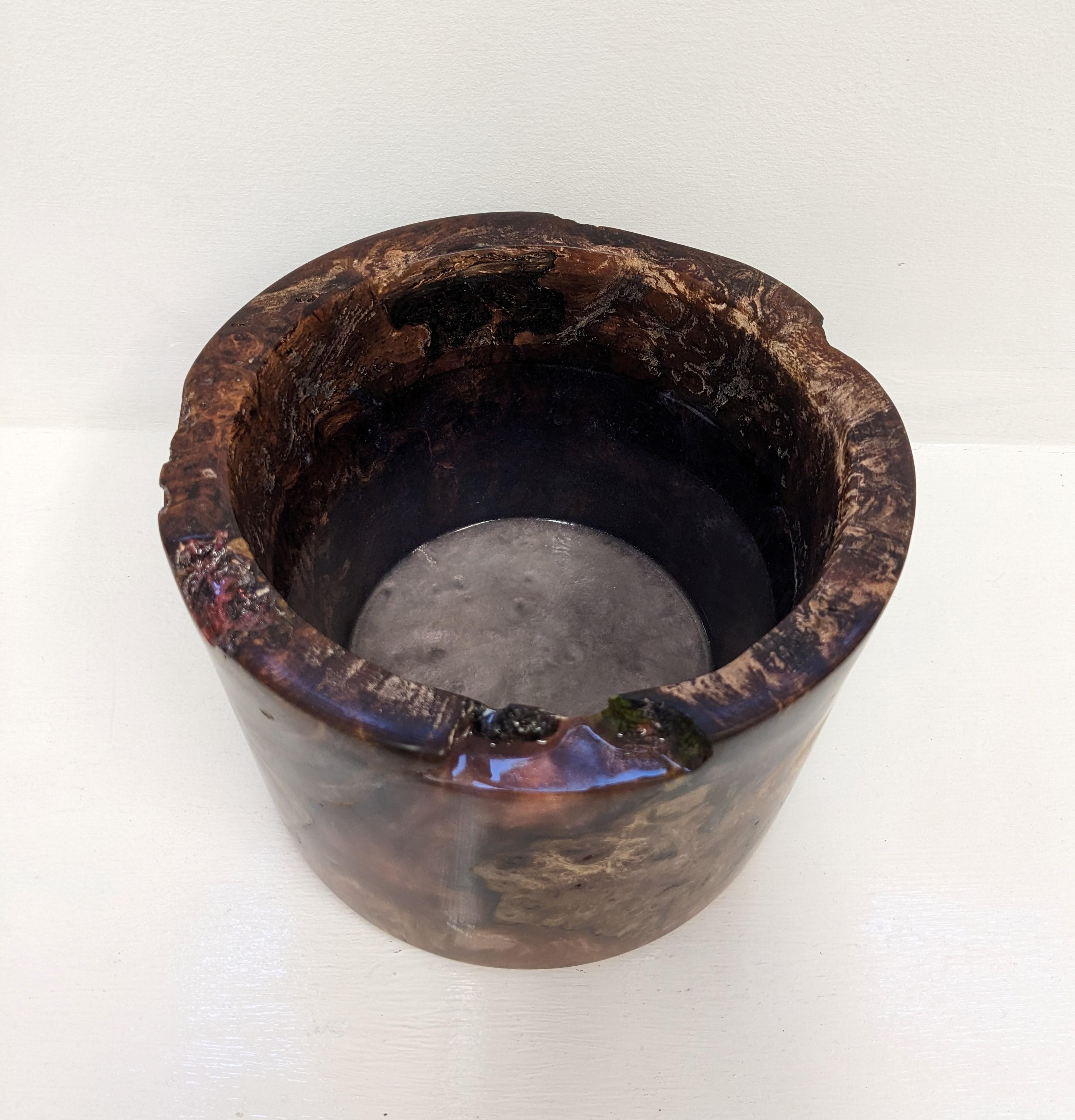 Walnut Burr and Resin Bowl