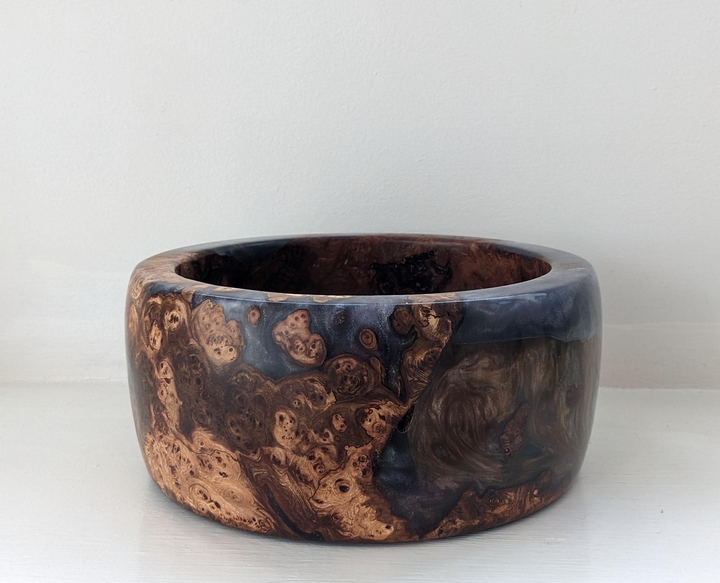 Walnut and Resin Bowl