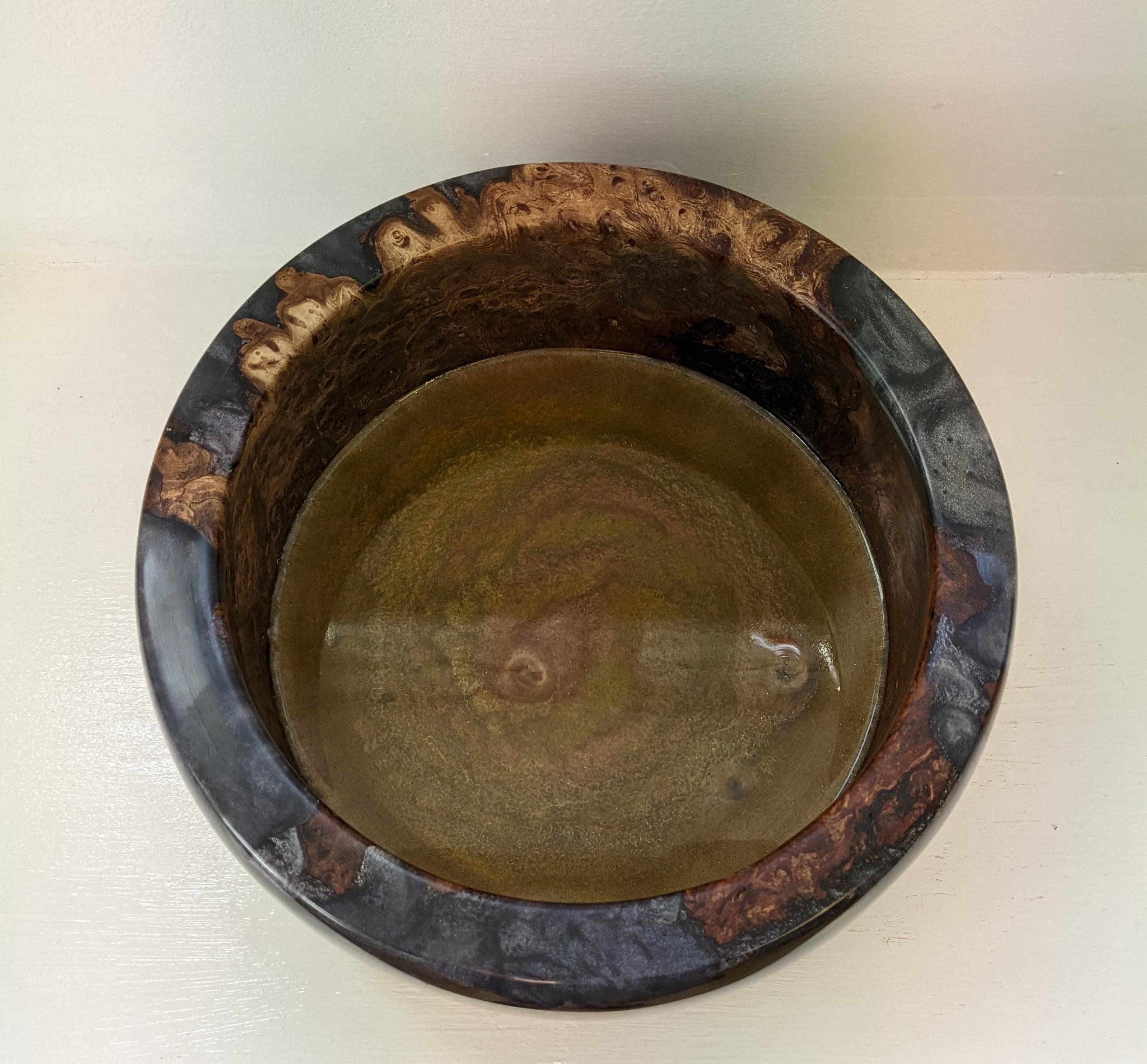 Walnut and Resin Bowl
