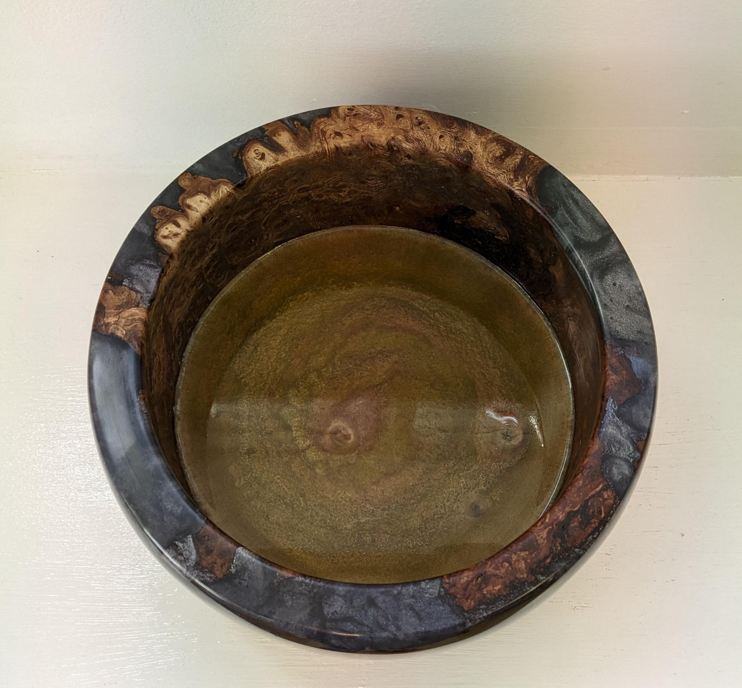 Walnut and Resin Bowl