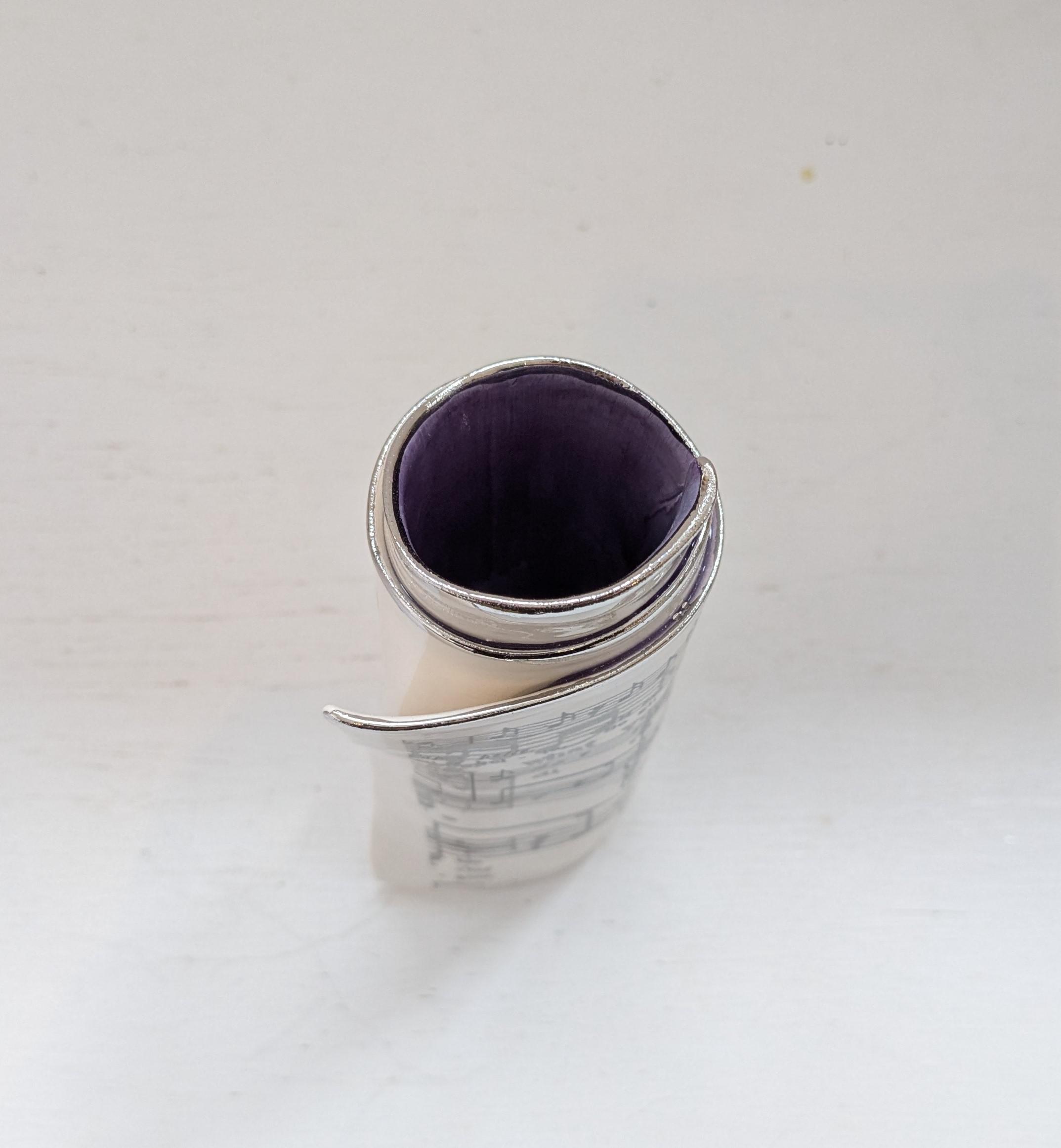 Medium Purple Music Scroll Bud Vase