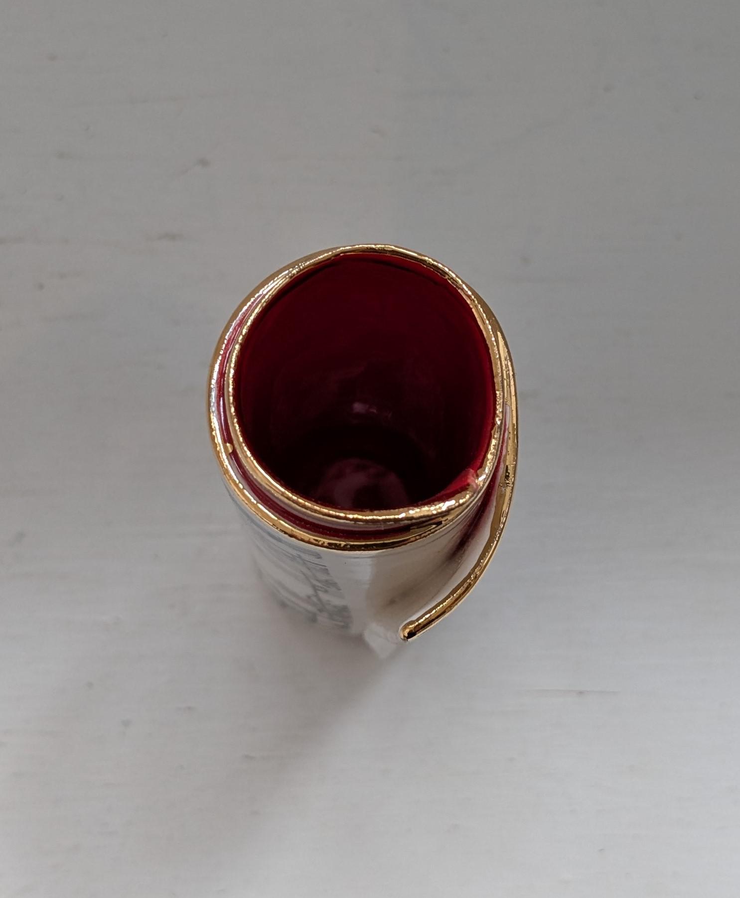 Small Red Music Scroll Bud Vase