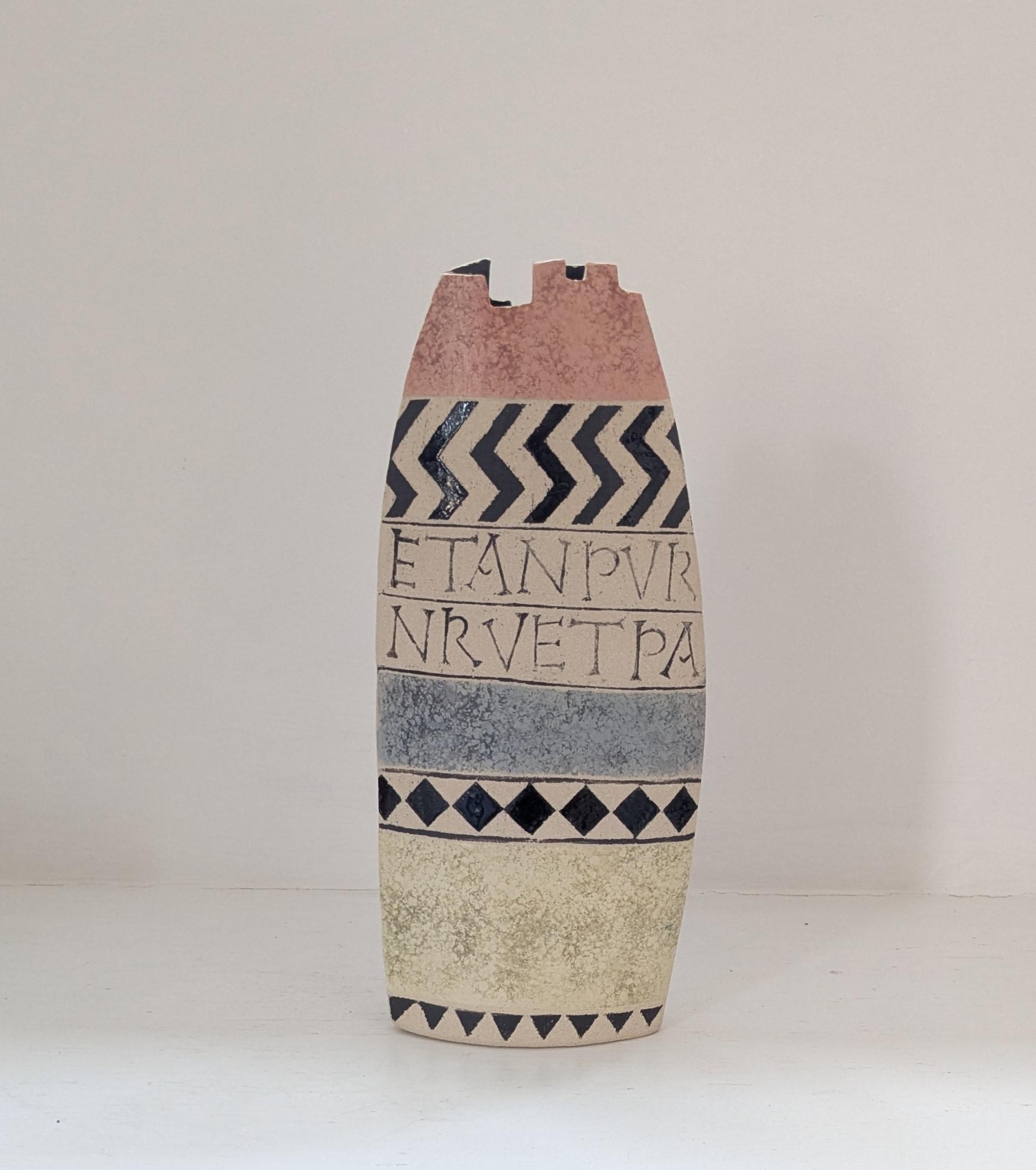 Large Flat Italian Lucca Vessel
