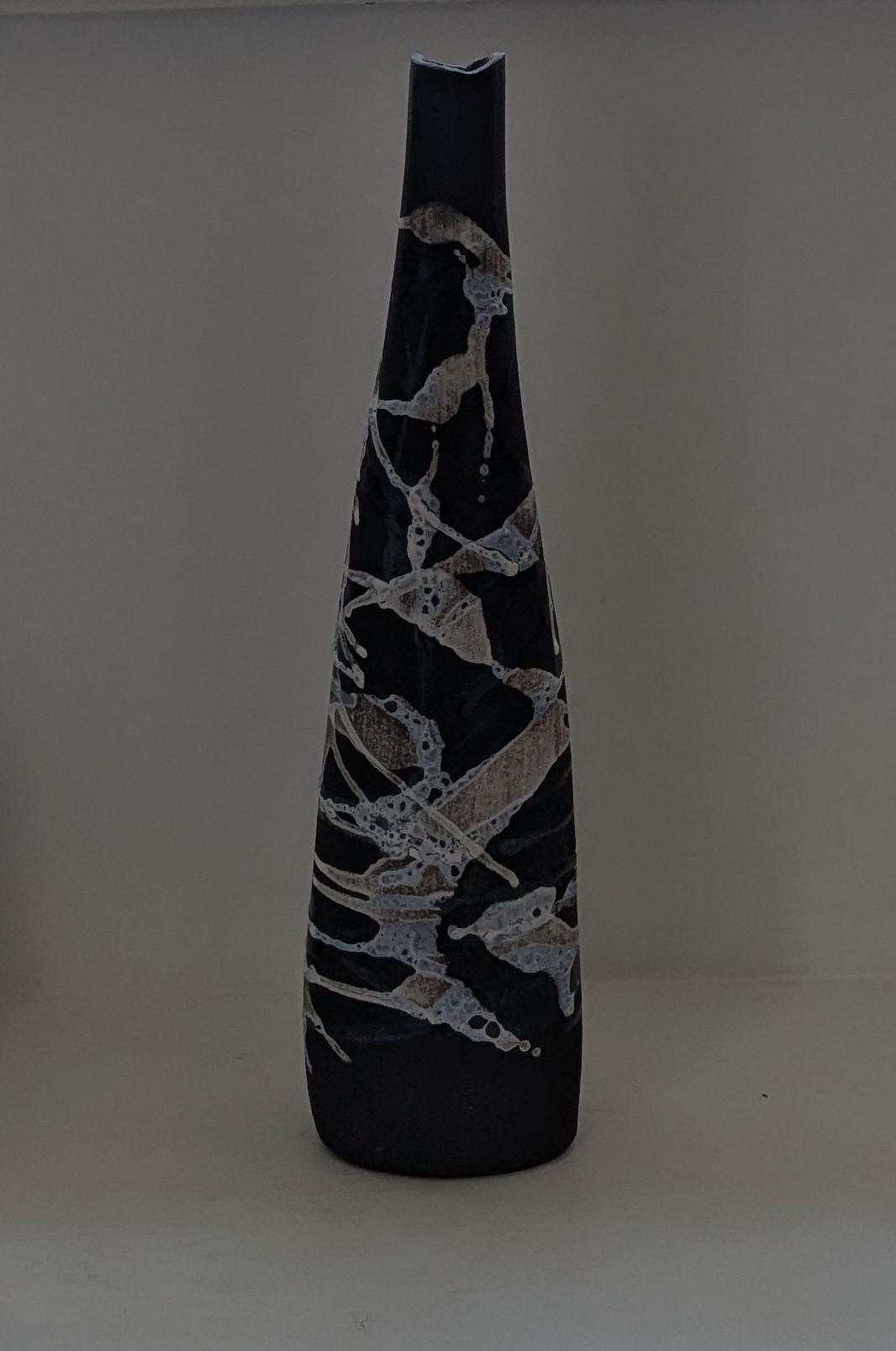 Large Black Texture Vessel - LC25