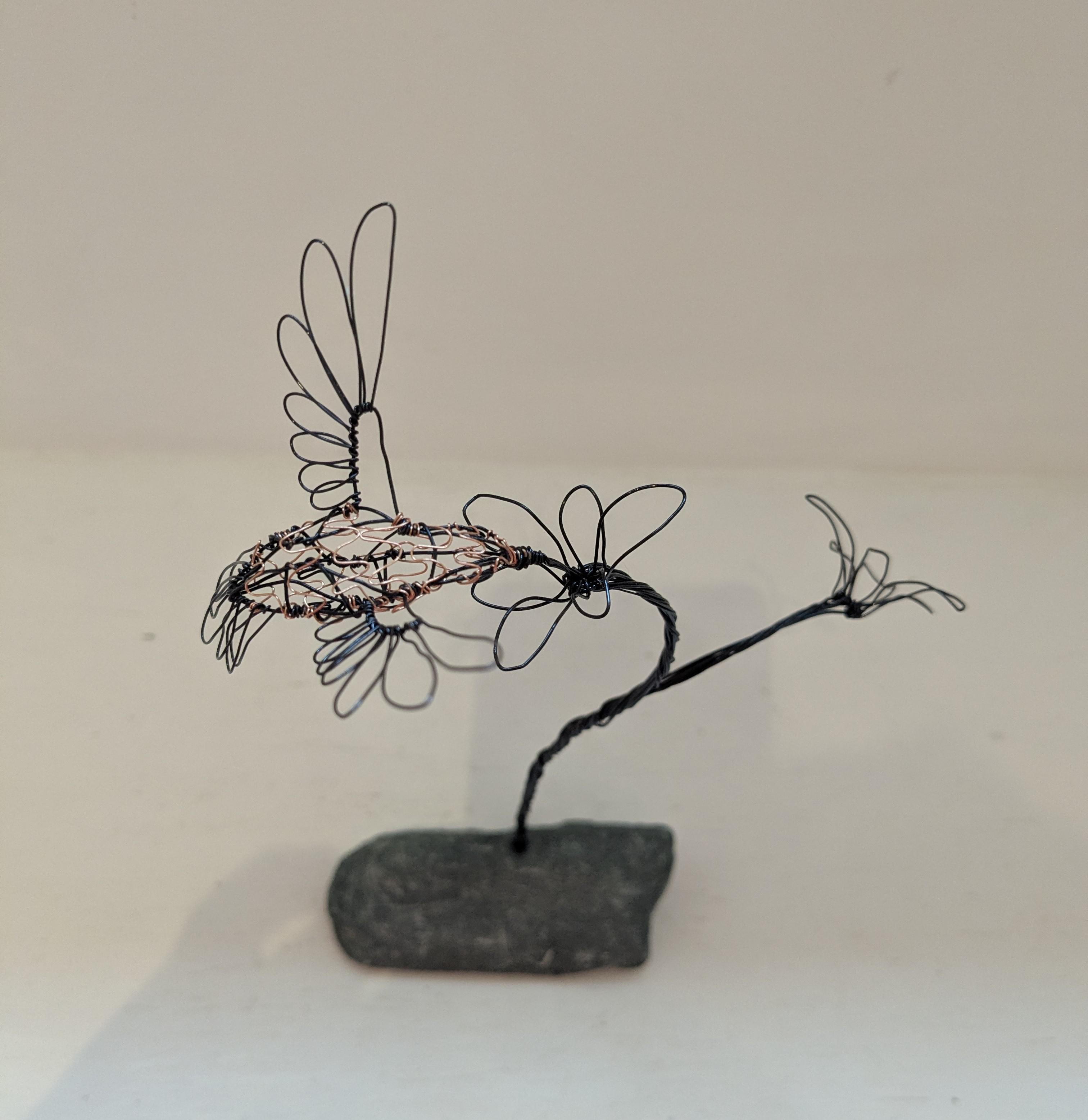 Hummingbird on Double Flower Stem