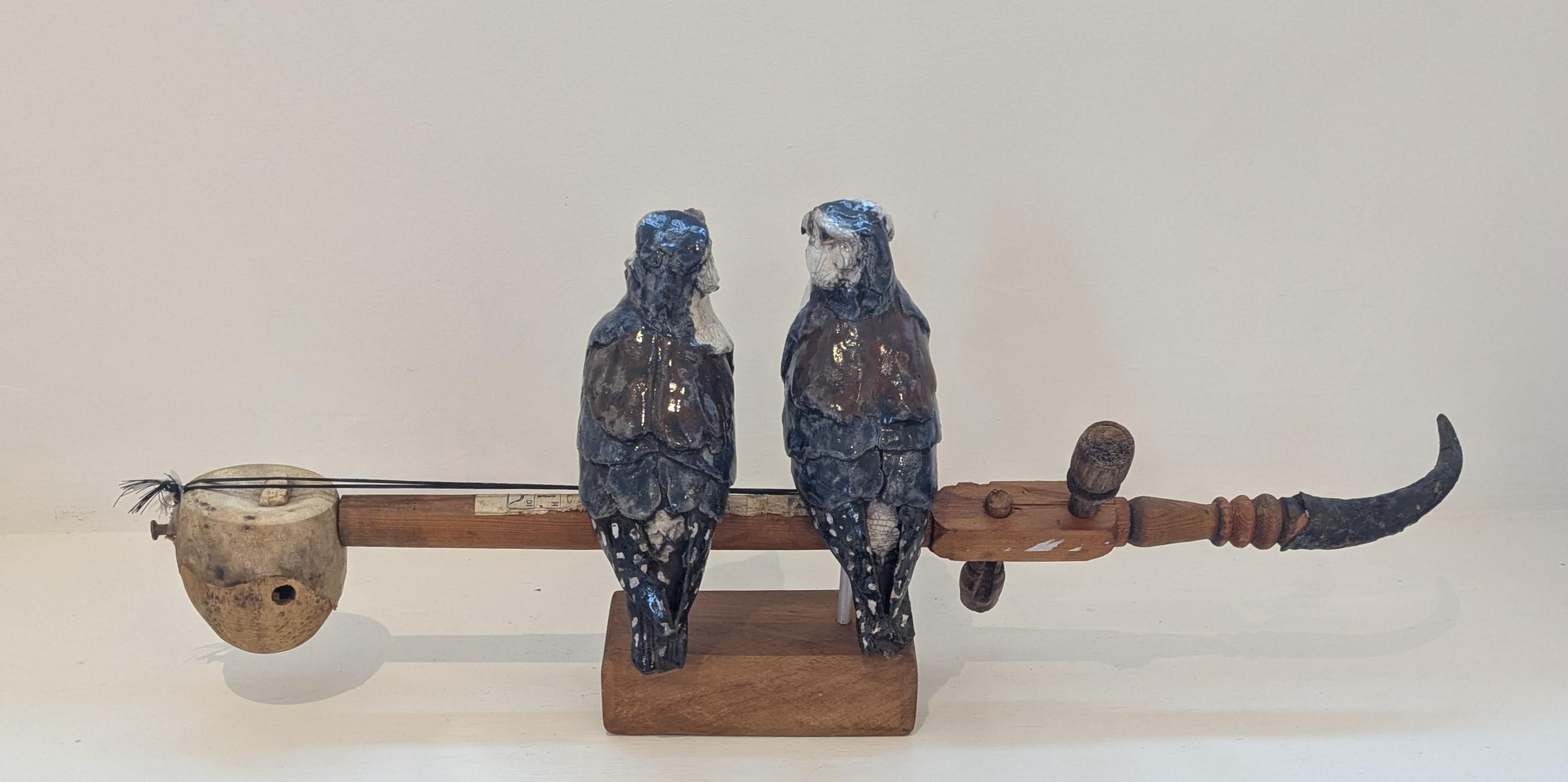 Pygmy Falcon with Egyptian Instrument