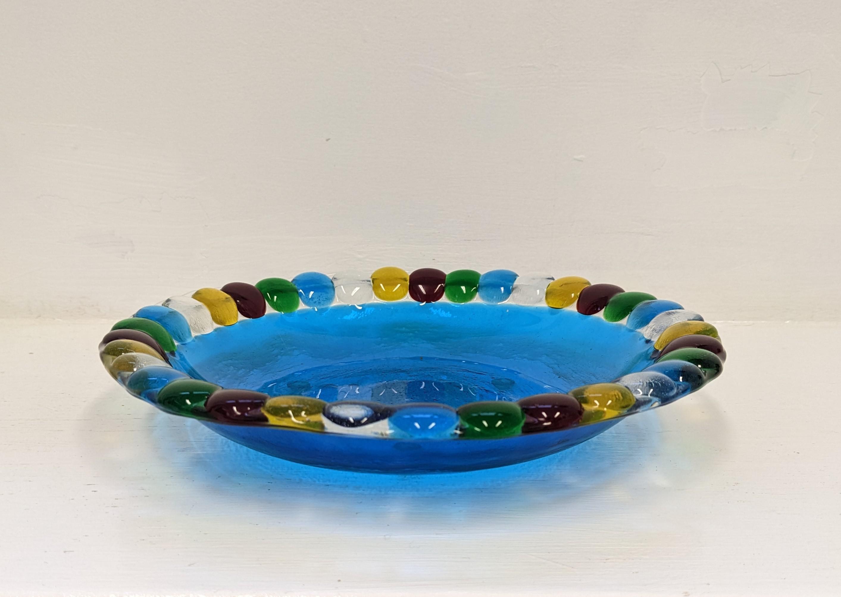 Round Blue Dish