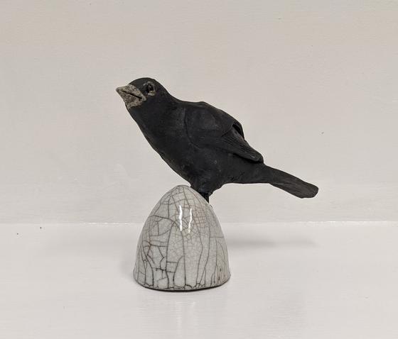 Bird on Raku Stand