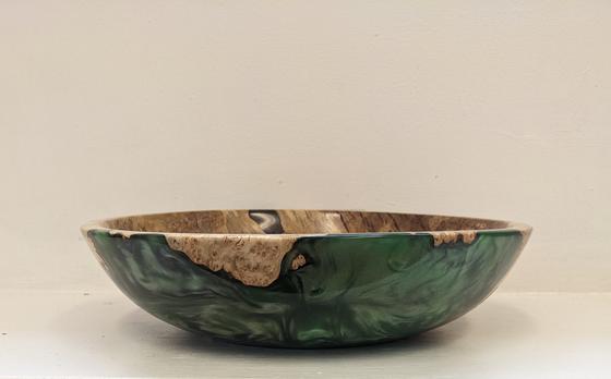 Burr Oak and Resin Bowl