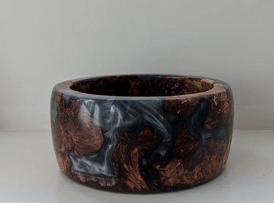Walnut and Resin Bowl