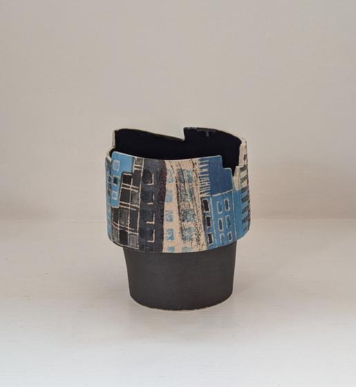 New York Blue Candle Holder