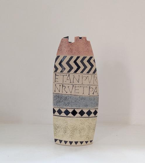 Large Flat Italian Lucca Vessel