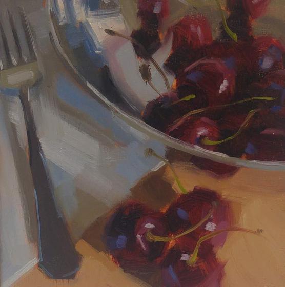 Fork and Cherries
