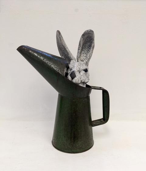 Greasy Hare in Green Oil Can