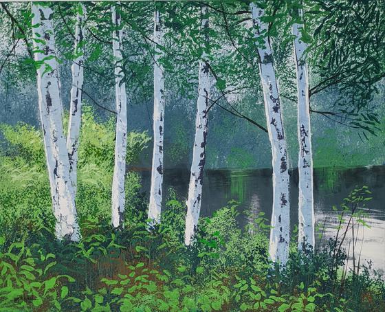 Silver Birch by the River