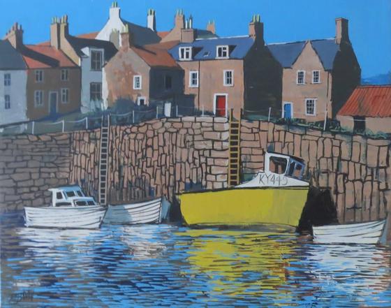 Scottish Harbour Scene